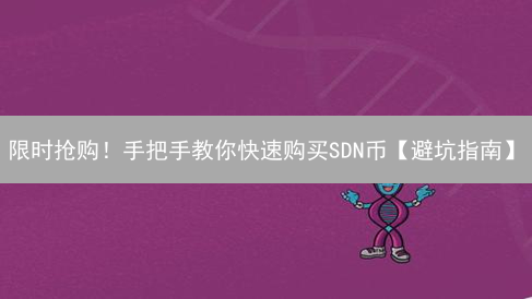 限时抢购！手把手教你快速购买SDN币【避坑指南】