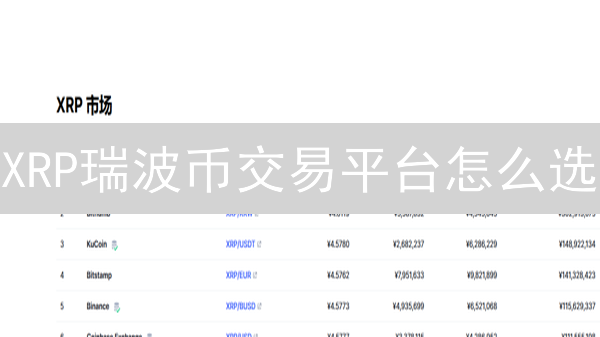 XRP瑞波币交易平台怎么选？新手必看指南！